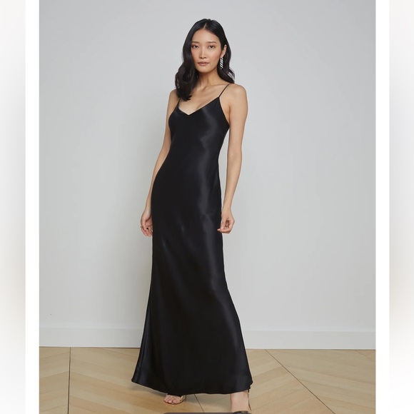 WORN ONCE - L’agence Perfect Black Slip dress - Picture 1 of 6